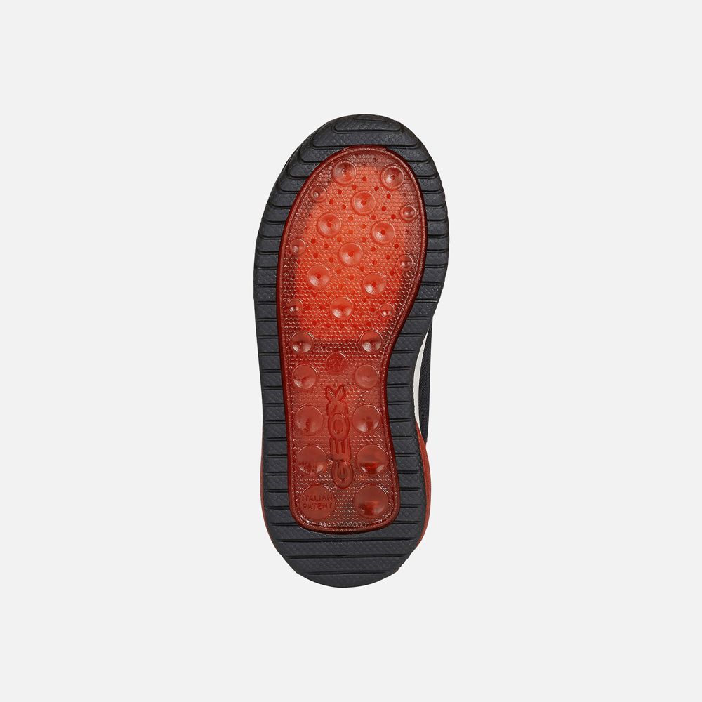 Geox Erkek Çocuk Spor Ayakkabı Kırmızı/Siyah - Inek - BES-830175